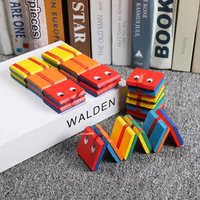 Infinite Flip Folding Wooden Snake Wooden Jacobs Ladder Toys Jacobs Ladder Fidget Classic Toy for Kids Kindergarten Puzzle Toys