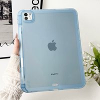 Tablet Case For iPad 2025 2024 6 7 8 9 10th Generation Case Air 4 5 Pro 10.2 10.9 11 inch Mini with Pencil Slot Soft Clear Cover