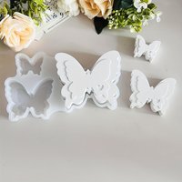 Set of Three Butterfly Resin and Silicone Molds,DIY Plaster Candle Casting Molds, Butterfly-Shaped Molds ,craft and art enthusia