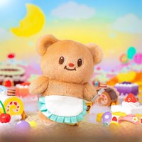 Cute Butterbear Plush Keychain Doll Couple Gifts Women's Style Lovely Bear Backpack Decorations Soft Toy Accessories