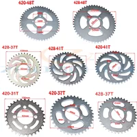 420/428 31T/37T/41T/48T Motorcycle Rear Sprocket Tooth 52mm Suitable for China ATV Quad Pit Off-road Vehicle Moto Parts