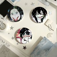Jeff the Killer funny Laser Badge Creative Pins Brooch for Bag Clothes Hat Decor Gifts Fans Collect
