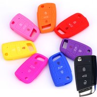 1 PC Silicone Car Key Cover For VW Polo Golf 7 VII GTI GTD GTE R
