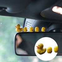 5PCS Mini Ducks Cute Auto Rearview Mirror Decor Dashboard Ornament Car Interior Accessories for Woman Man Gift CYGSBJ08