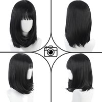 Women's Full Head Simulation Hair High Level Synthetic Wig With Air French Bangs For Women Daily Party Halloween Christmas