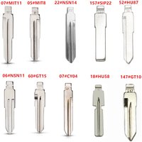 10pcs Metal Blank Uncut Flip blade MIT8 MIT11 NSN14 SIP22 HU87 NSN11 GT15 GT10 HU58 CY24 for KD VVDI Remote Key