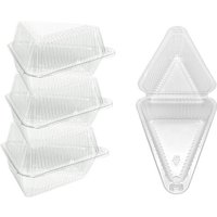 50/100Pcs Stackable Sandwich Holder For Fruit Cake Cake Slice Container Clear Triangle Dessert Box Reusable Food Packing Box