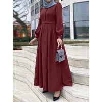 Eid Muslim Dress for Women Abaya Morocco Ramadan Lace-up Abayas Kaftan Islam Zipper Solid Dubai Arab Long Robe Vestidos Largo