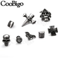 Metal Skull Rivet Studs Spikes Punk Rock DIY Leather Craft Bracelet Apparel Cloth Shoe Bag Pets Collar Parts Accessories 10set