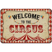 Circus Wall Decor Vintage Welcome To The Circus Tin Sign 8x12 Inch Retro Metal Poster Home Farm Decor Wall Art