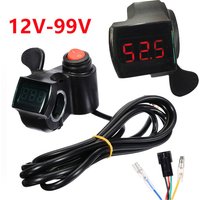 Electric Bike E Bike Thumb Throttle 24-60V TwistGrip 5 Wire Thumb LED Display For Electric Bicycle/scooter/e-bike