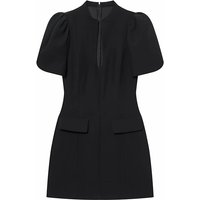 Women Elegant Holiday Party Dress Women Fashion O-Neck Puff Sleeve Short Dress Female Back Zipper Sexy Black Mini Dress