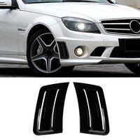 For Mercedes Benz W204 S204 C63 AMG 2007-2010 Front Bumper Spoiler Splitter Air Intake Trim Cover ABS Tuning ABS Glossy Black