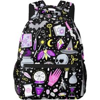 Magical Gothic Witch Goth Backpack For School Laptop Bags Bookbag Big Casual Daypack For Student Girls Boys Kids Teens Travel