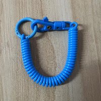 Retractable Spring Cable Keychain Reusable Coiled Stretchable Lanyard Key Ring For Phones Id Badges Eyeglasses Coloful Key Chain