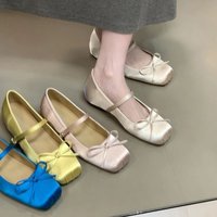 2026 Summer New Ballet Flats Women Bowknot Loafers Ladies Shallow Daily Shoes Comfort Woman Flattie Slip on Shoes 45346