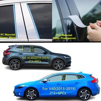 For VOLVO XC40(2018-2023)/V40(2013-2019) Car TPU/Glossy Mirror Pillar Post Cover Door Trim Window Molding Sticker Accessories