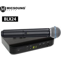 BLX4 BLX24 System PG58 SM 58 BETA58 Wireless Microphone 2 Channel UHF Dual Kit for Shure Karaoke Stage Performance