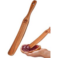 Wooden Stir Stick Narrow Jar Scraper Portable Bread Whisk Spatula Thin Paddle Stir Stick Utensil for Cooking Stirring Mixing