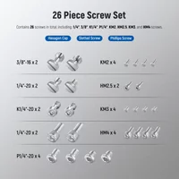 NEEWER 26PCS Camera Screw Set for Photography Equipment Includes 1/4" 3/8" M2 M2.5 M3 And M4 Screws
