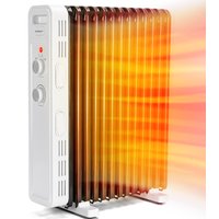 Aigostar Ölradiator 2500 Watt Energiesparend Heizkörper mit Thermostat, 13 Rippen für 30m², Heizung Elektrisch 3 Heizstufen, Kipp & Überhitzungsschutz