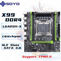 SOYO X99 Motherboard DDR4 LGA2011-3 with M slot 2 Supports C612 Chipset Dual channel DDR4 SATA 3.0 For Gaming Desktop Computers