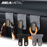 SEAMETAL Car Seat Hook Hanger Co-Pilot Storage Box Hanger Metal Hook for Bag Luxury Suede 15KG Large-Bearing Car Handbag Holder
