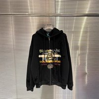 ALIZ VIBE PROJECT G/R Skull Patchwork Vintage Rusted Zipper Hoodie Jaet Loose Fit Long Sve Color Hooded Cardigan