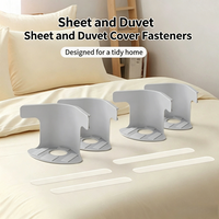 4Pcs Bedsheet Corner Fasteners, Heavy Duty Bed Sheet Grippers to Keep Sheets Tight, No Slip Clips