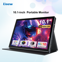 Unew 10.1 inch 1920x1200 Portable Monitor - Type-C/HDMI, Leather Case & VESA 75x75mm, Fit for Mobile Phone, Laptop, PC, Car
