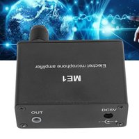 Electret Microphone Amp Practical DC5‑12V 0‑20db Sound Preamplifier 3.5mm Input Aluminum Alloy Rechargeable for Industrial