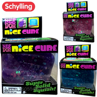 Nee Doh Slow Rebound Glitter Malt Sugar Stress Cube Squishy Anxiety Fidget Toy for Kids and Adults