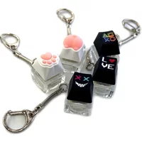 Keyboard Key Chain Toy Stress Relief Fidget Button Keycap Fidget Keychain Keyboard Keyring Finger Keyboard Caps Toy