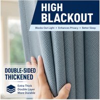 Double-sided Linen-cotton Curtain Indoor Heat Insulation Blackout Soundproof Home Sunshade Cloth Decorative Drapes Customized