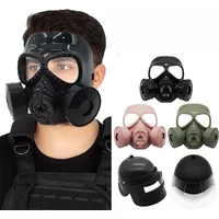 Party Supplies Solid Color Cos Gas Mask Full Face Protective Mask Helmet Elastic Fixation Comfortable To Wear Party Mask