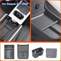 For Changan Deepal S07 2026 Center Console Storage Box Cup Holder Armrest Pad Wireless Charging Pad Interior Mod Accessory Set