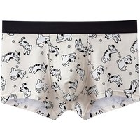 Man Cotton Cute Lovely Cat Dog Cartoon Underwear Fashion Personality Middle Waist Elasticity Breathable Panties Boxers