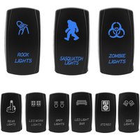 ON-OFF Blue LED SPST Carling Switch Waterpoof 12V 24V 1pc 5 Pin Marine Switch Car Boat Truck Rocker Switch