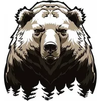 New Design Big Bear Car Bumper Window Sticker Scratch Repair Decal Vinyl Car Packaging Motorcycle Camper Decorative Decal, 13cm