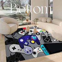 Retro Game Controller Carpet Mat Rug Colorful Pop Art Home Decoration with Classic Video Game Design for Gaming Room Living Room