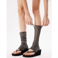 1-4Pairs Women's Summer Thin Leg Covers Fashion Rolled Cuff Leg Warmers Ballet Style Cotton Breathable Comfortable Slouch Socks