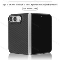Prawdziwe etui z włókna aramidowego i węgla z magnetycznym zamknięciem, przeznaczone do Apple iPhone Duo, umożliwiające bezprzewodowe ładowanie, ultracienkie i lekkie.