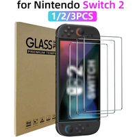 1/2/3PCS Tempered Glass for Switch Nintendo 2 Screen Protector Transparent HD Clear Anti-Scratch Screen Protector Accessories