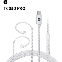 JCALLY TC30 Pro Silve 8 Cores 2Pin 0.78mm MMCX QDC KZ C Pin Type C Earphone Upgrade Cable with Mic for KZ ZSN PRO ZSX BL-03
