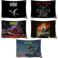 3x5 Feet Death Metal Band Flag B-Blood I-Incantation Rock Flag Suitable For Indoor And Outdoor University Dorm Party Tapestry image 4
