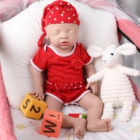 IVITA WG1514 2972g 18inch Realistic Silicone Baby Doll Reborn Bebe Can Use Pacifier Eyes Closed Girl and Boy Toys for Children