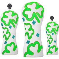 1pc/3pcs Compatible for Driver/Fairway/Hybrid Head - Trifolium Golf Club Cover with 3- Design, Head Protector for Wood Clubs