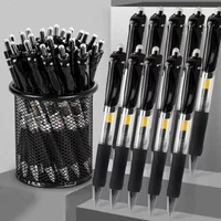 55/100pcs Press Gel Pen Signature pens Refill Press Blue Black Red Pen Bullet tip Gel Pen School office supplies stationery