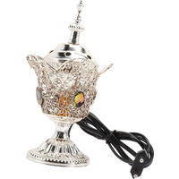 Centerpiece Incense Burner Decorations Electric Censer for Table Decors Metal Desk Burners Vintage