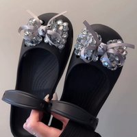 New 1 Set Crystal Pearl Flower Shoe Decoration Set Women's Ballet-Style Shoe Charms Set DIY Shoe Decoration Accessories Fashion